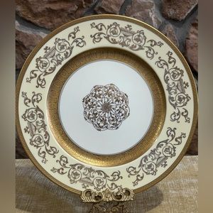 Vintage EDGERTON gold filigree plate